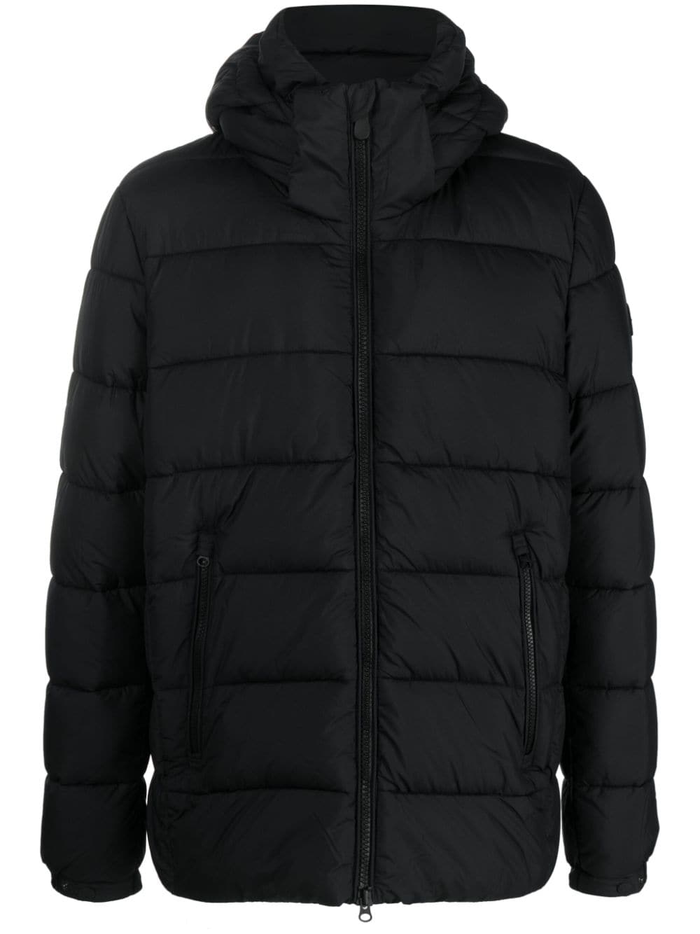 Save The Duck Boris hooded puffer jacket - Black von Save The Duck