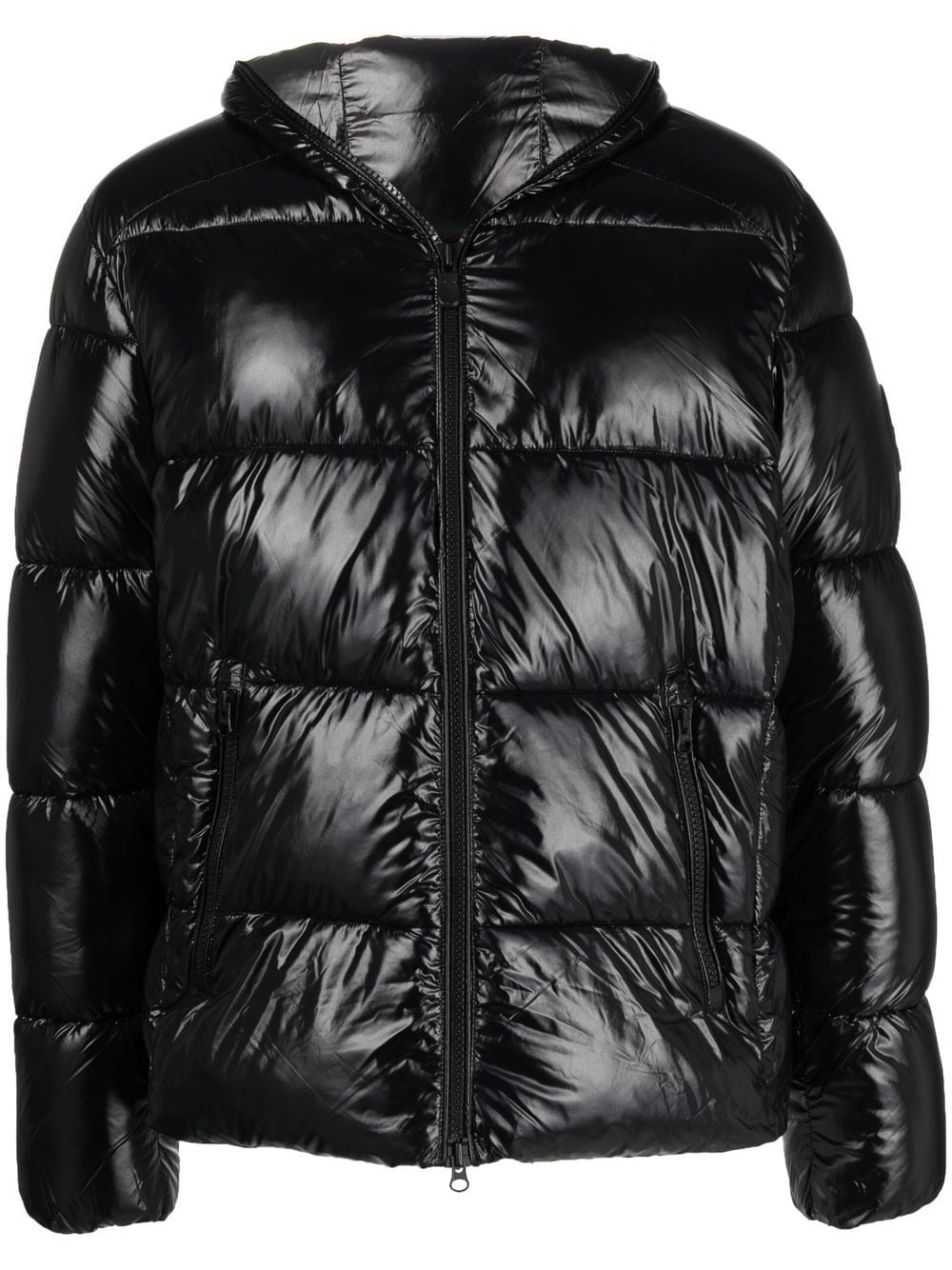 Save The Duck Edgard hooded padded jacket - Black von Save The Duck