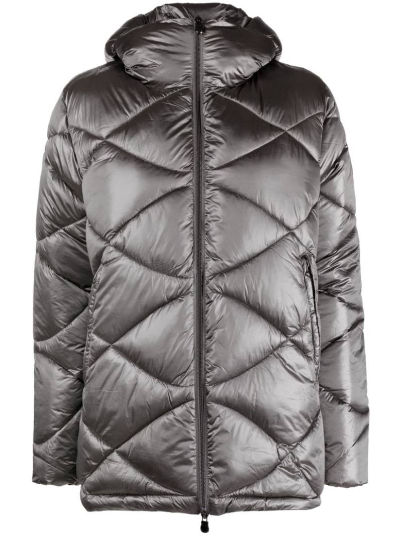 Save The Duck Kimia hooded quilted jacket - Grey von Save The Duck