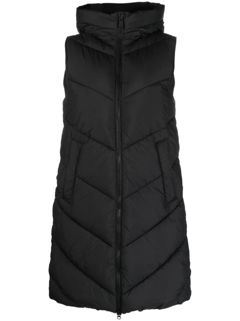 Save The Duck chevron-quilted hooded gilet - Black von Save The Duck