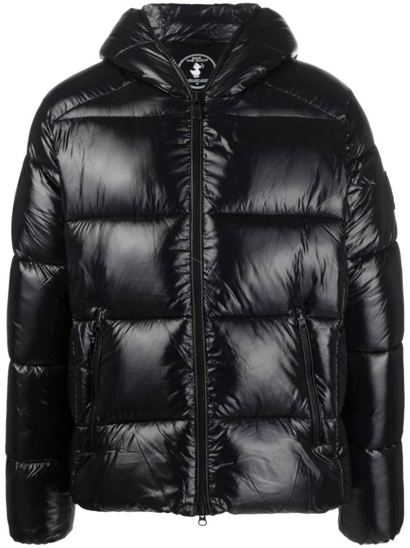 Save The Duck glossy-finish padded jacket - Black von Save The Duck