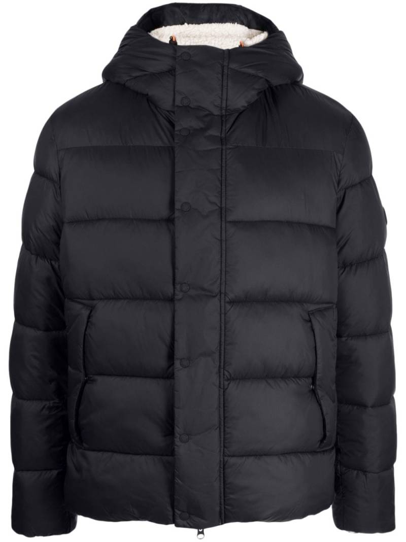 Save The Duck hooded quilted jacket - Black von Save The Duck