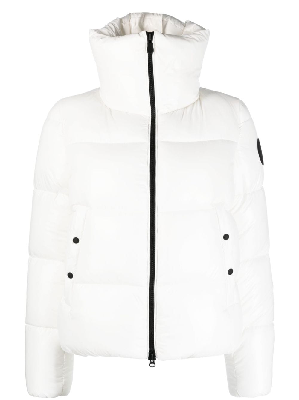 Save The Duck logo-patch puffer jacket - White von Save The Duck