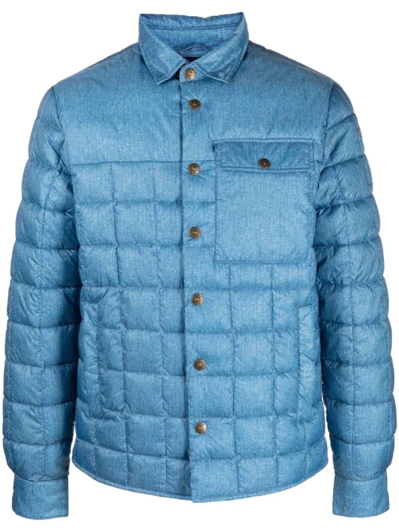 Save The Duck quited denim-print jacket - Blue von Save The Duck