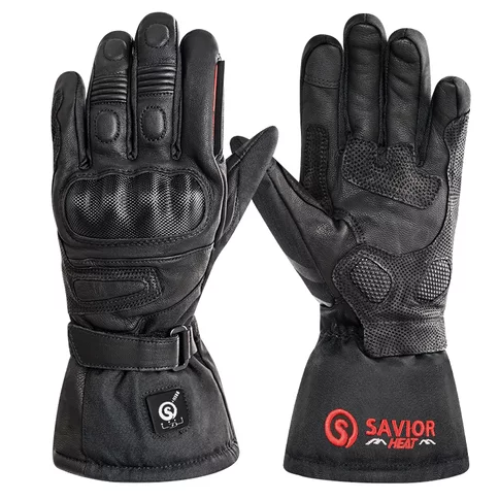 Savior Glacier Crystal Damen Beheizbarer Finger Handschuh SHGS07 - schwarz (Grösse: L - 9) von Savior