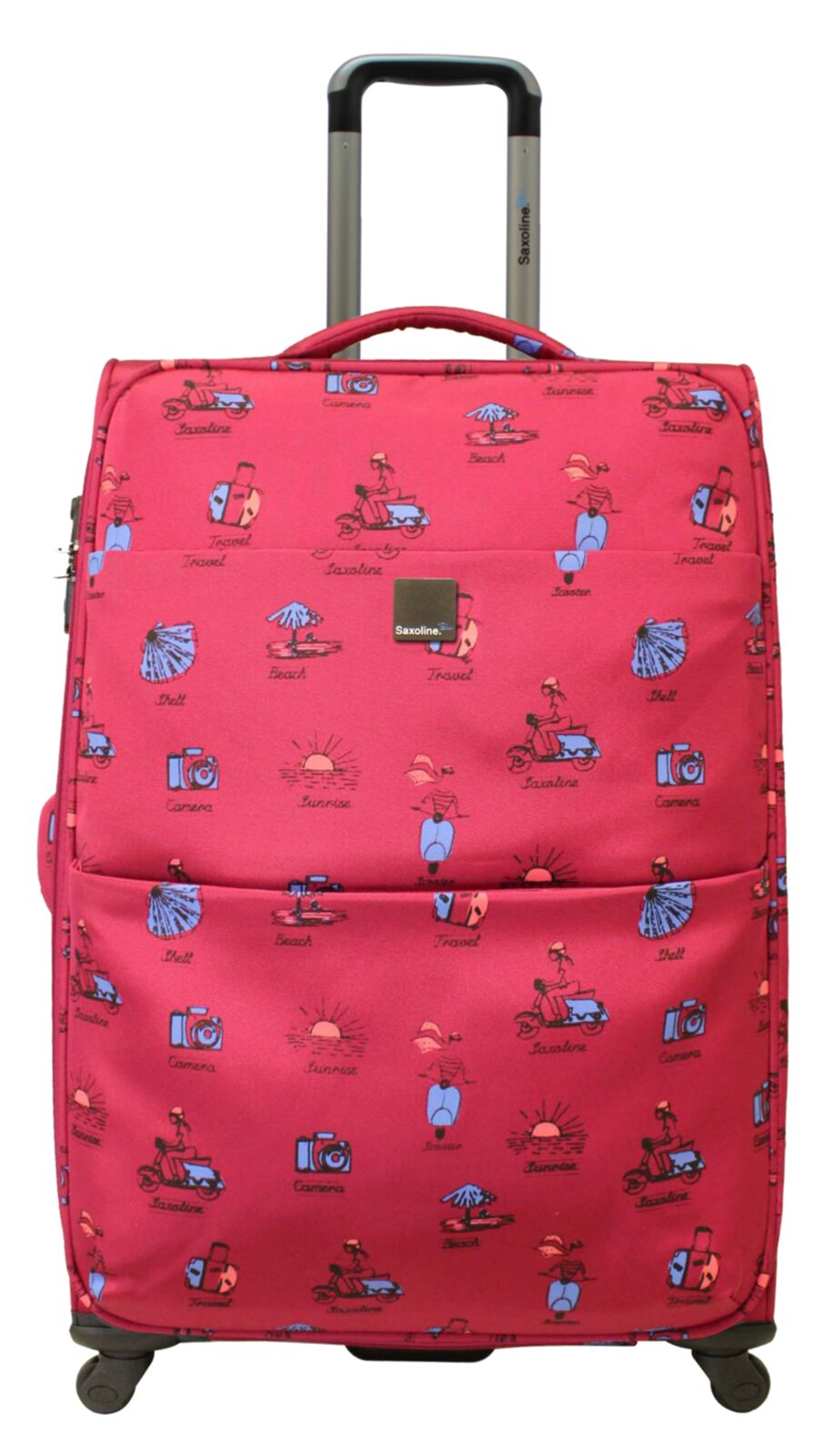 Vespa, Check-In Trolley und Reisetasche in pink von Saxoline Blue
