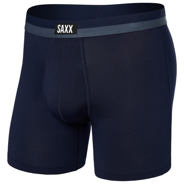 Saxx - Sport Mesh Boxer Brief Fly - Kunstfaserunterwäsche Gr M blau von Saxx