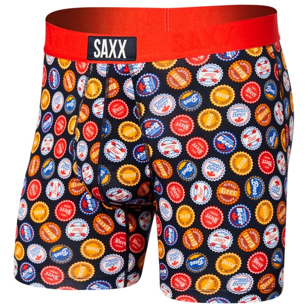 Saxx - Ultra Super Soft Boxer Brief Fly - Kunstfaserunterwäsche Gr L;M;S;XL;XXL blau;bunt;grau;grau/schwarz;schwarz von Saxx