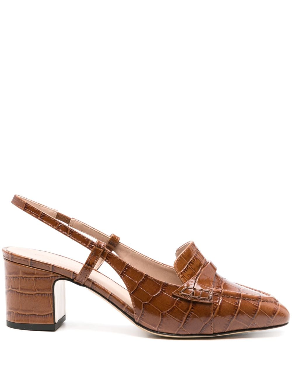 Scarosso Bianca 60mm embossed-crocodile pumps - Brown von Scarosso