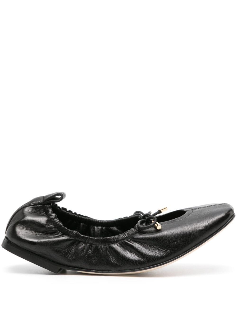 Scarosso Margot leather ballerina shoes - Black von Scarosso