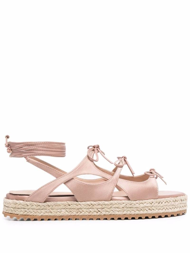 Scarosso Paula multi-tie espadrille sandals - Pink von Scarosso