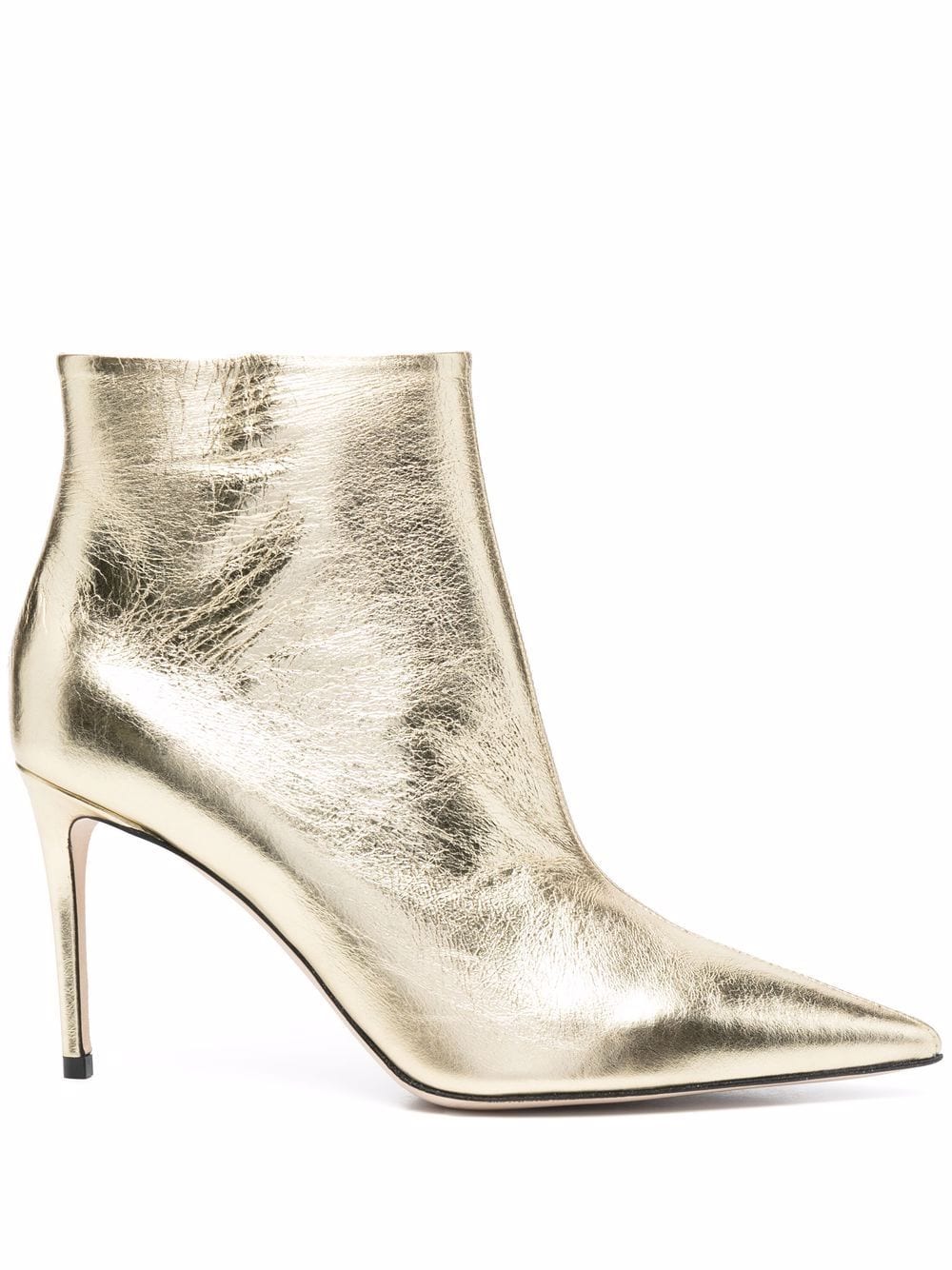 Scarosso x Brian Atwood Anya metallic-effect ankle boots - Gold von Scarosso