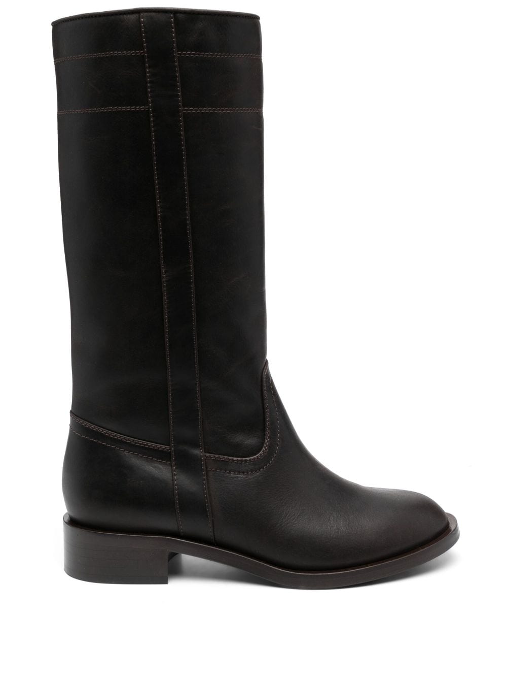 Scarosso mid-calf leather boots - Brown von Scarosso