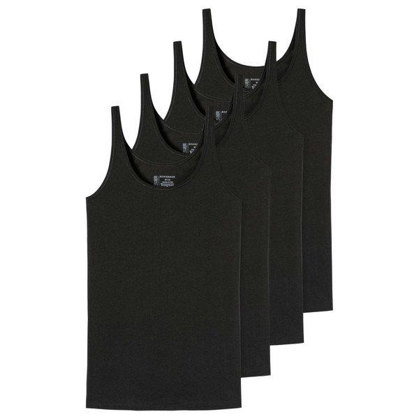 4er Pack 955 Organic Cotton - Träger-top Damen Schwarz 5XL von Schiesser