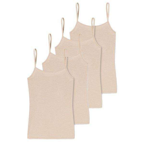 4er Pack Modal Essentials - Spaghettitop Damen Nude 4XL von Schiesser