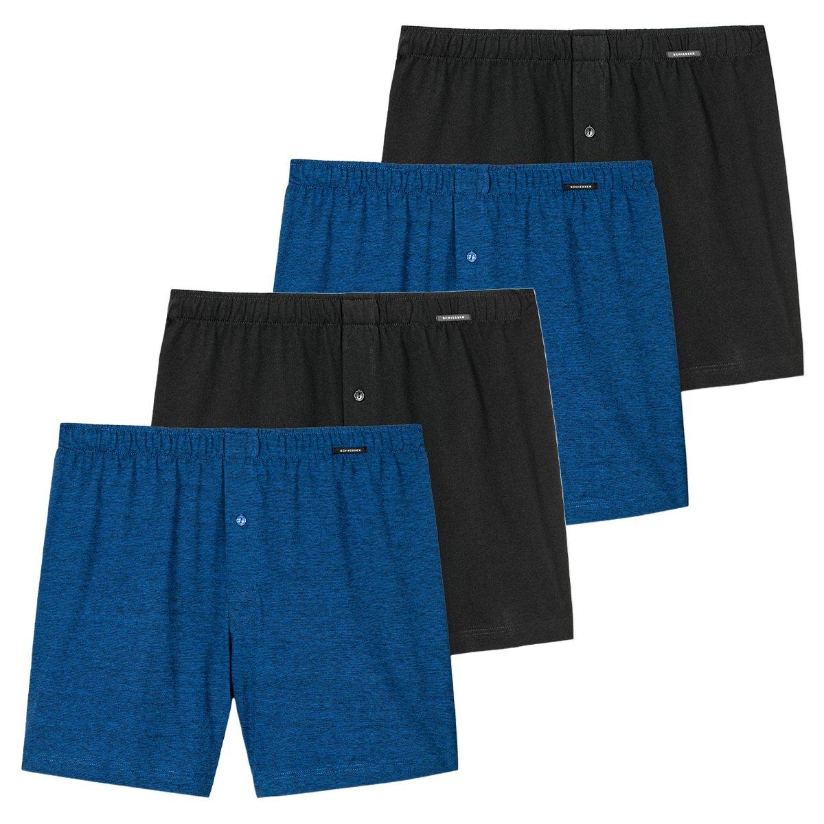 4er Pack Singel-jersey - Boxershorts Herren Multicolor M von Schiesser