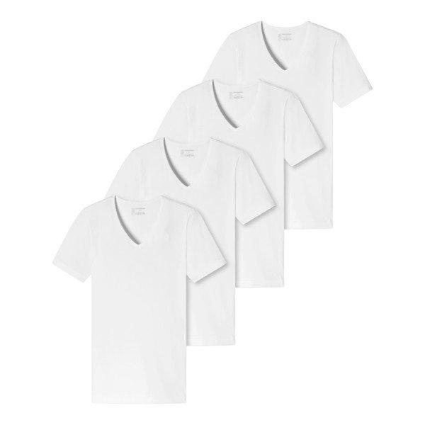 4er-pack - 955 - Organic Cotton - T-shirt Unterhemd Mit Rundhals Herren Weiss 3XL von Schiesser