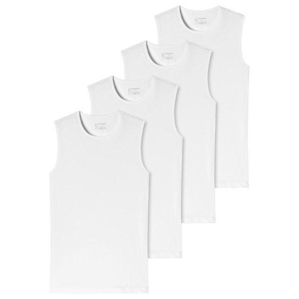 4er-pack - 955 - Organic Cotton - Tank Top Unterhemd Mit Rundhals Herren Weiss XXL von Schiesser