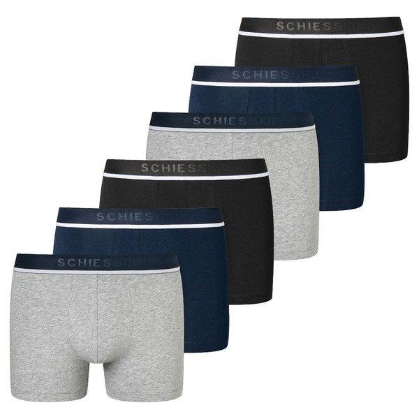 6er Pack - 955 - Organic Cotton - Shorts Pants Herren Grau XXL von Schiesser