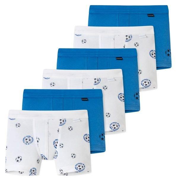 6er Pack Kids Boys Feinripp Organic Cotton - Shorts Pants Jungen Weiss Bunt 128 von Schiesser