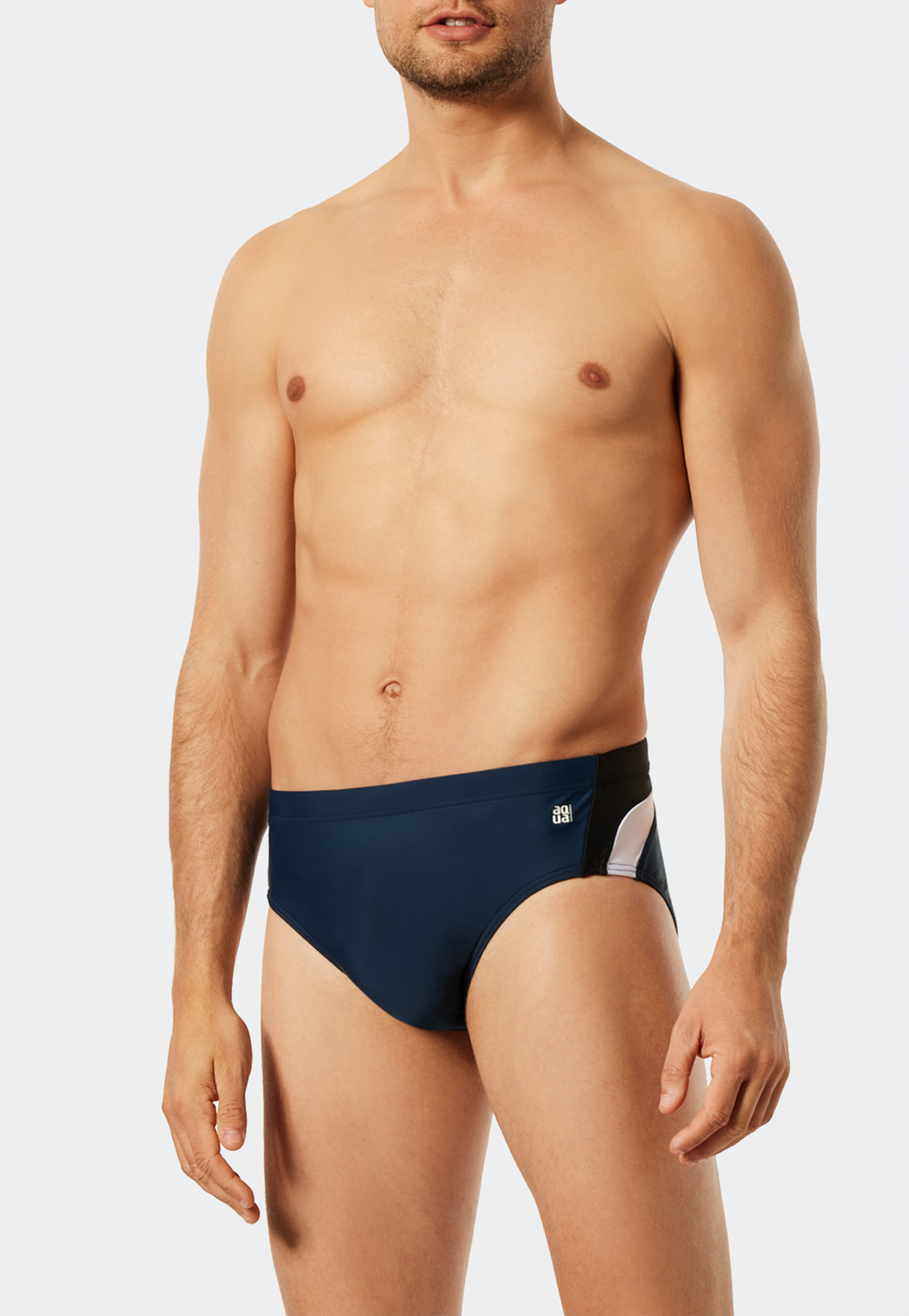 Badehose Wirkware recycelt seitliche Streifen admiral - Nautical Active 8 von Schiesser