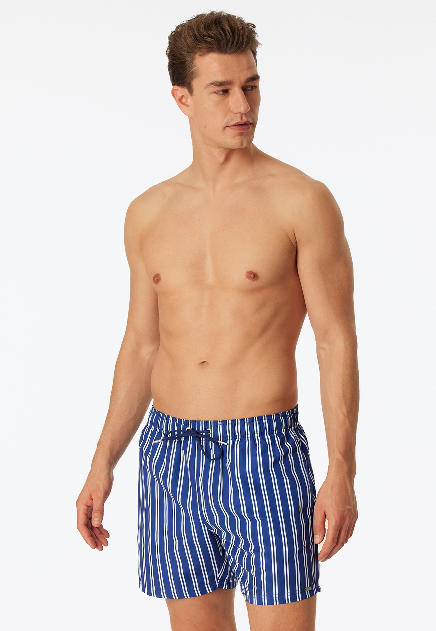 Badeshorts Webware gestreift off-white - Classic Swim 5 von Schiesser