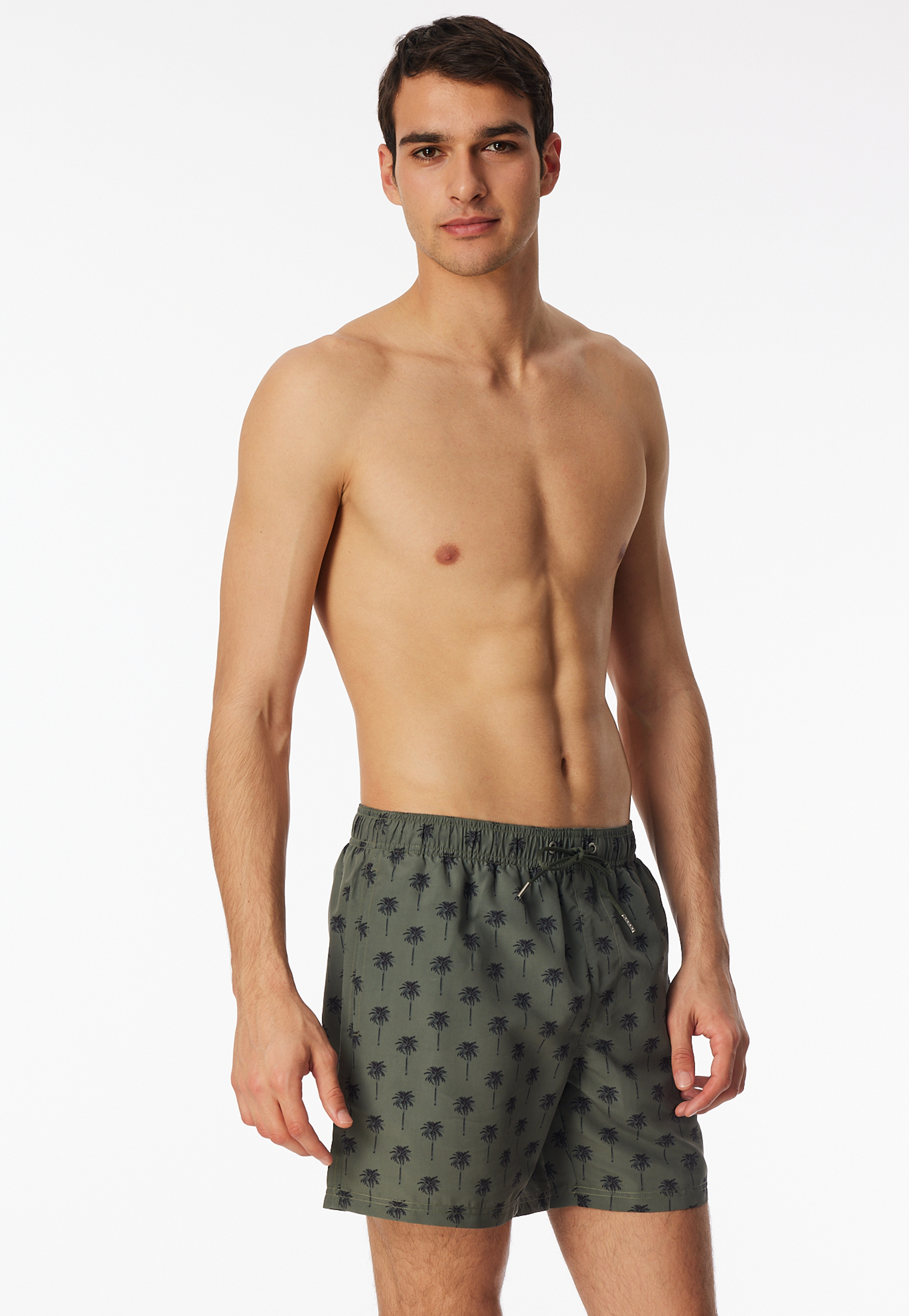 Badeshorts Webware recycelt Palmen khaki - Aqua 6 Badeshorts Webware recycelt Palmen khaki - Aqua 6 von Schiesser