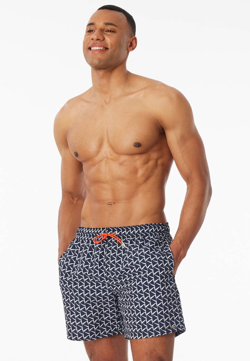 Badeshorts Webware recycelt nachtblau gemustert - Aqua 9 von Schiesser