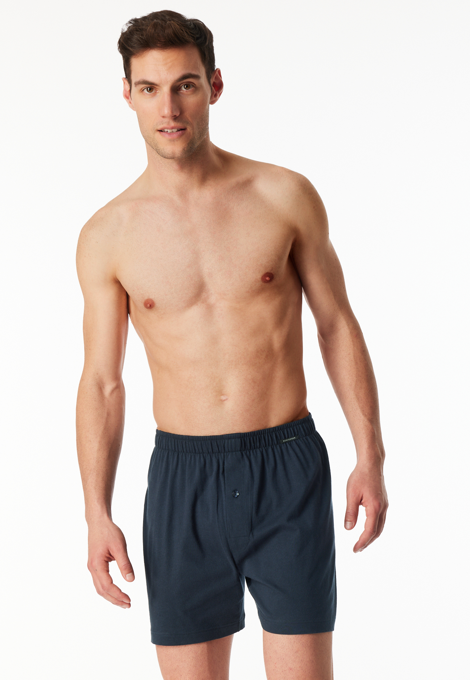 Boxershorts 2er-Pack Jersey schwarz/petrol - Boxershorts Multipacks 8 von Schiesser