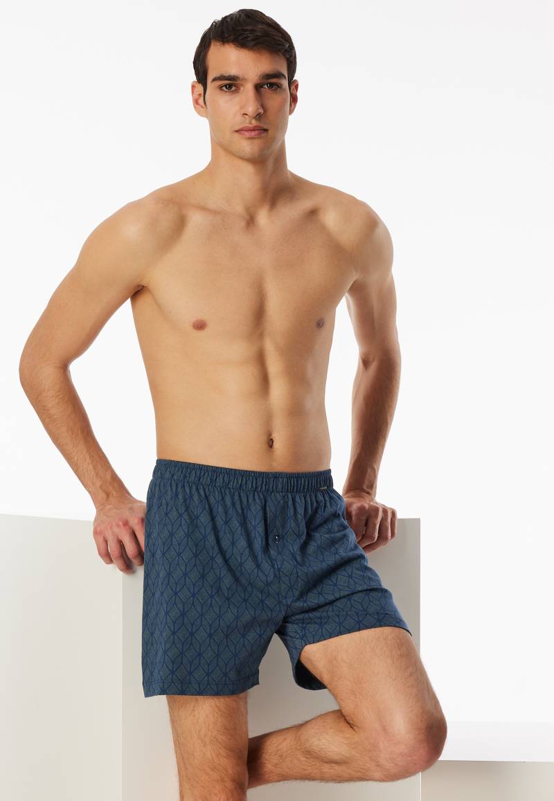 Boxershorts 2er-Pack Jersey uni gemustert - Boxershorts Multipacks 5 von Schiesser