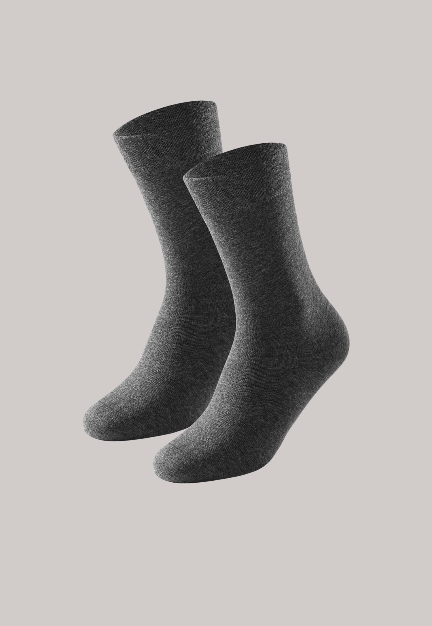 Damensocken 2er-Pack anthrazit meliert - Long Life Cool 35/38 von Schiesser