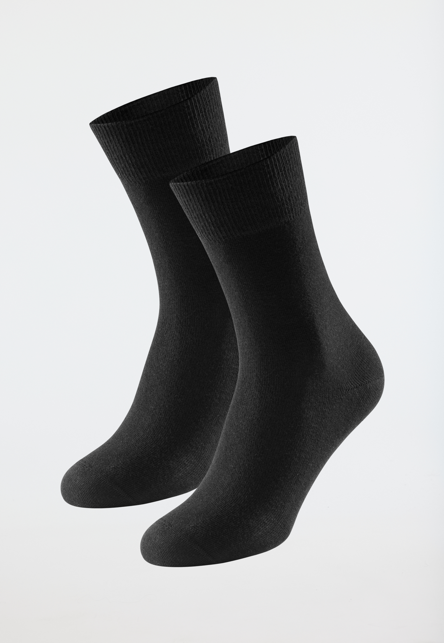 Herrensocken 2er-Pack Organic Cotton schwarz - 95/5 39/42 von Schiesser