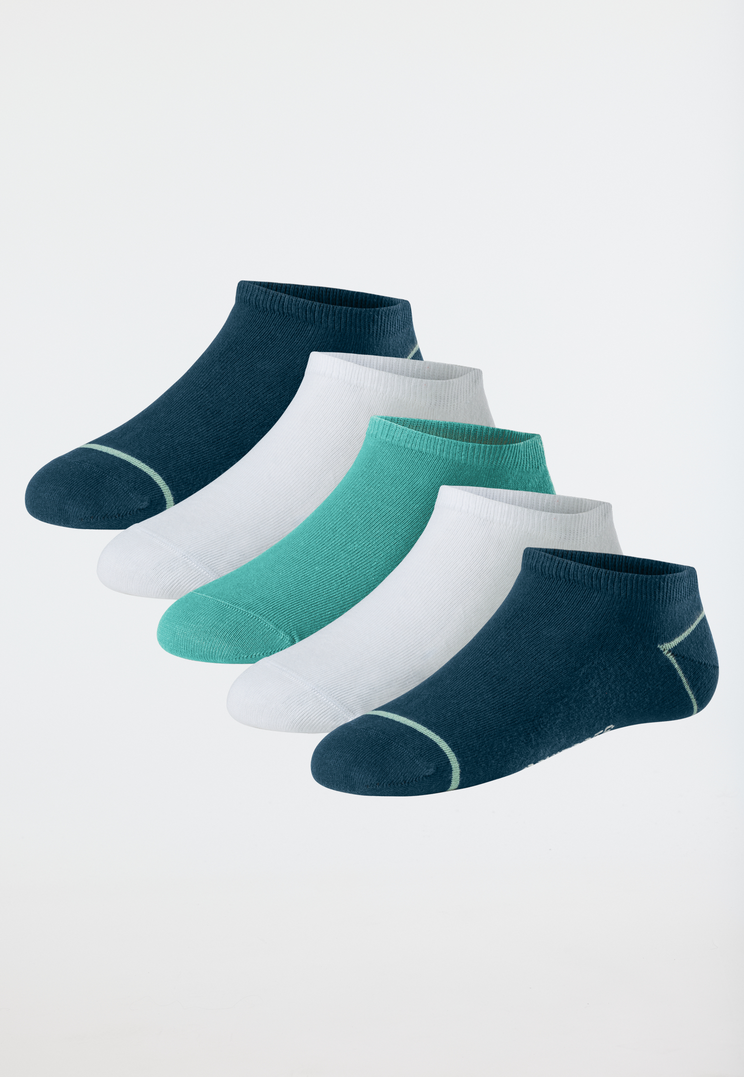 Herrensocken Sneaker 5er-Pack mehrfarbig - Bluebird 39/42 Herrensocken Sneaker 5er-Pack mehrfarbig - Bluebird 39/42 von Schiesser