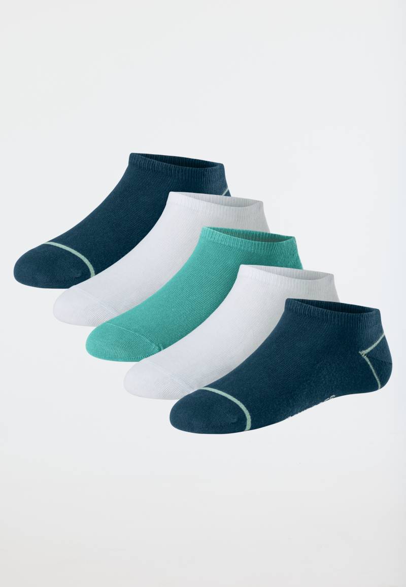 Herrensocken Sneaker 5er-Pack mehrfarbig - Bluebird 39/42 von Schiesser