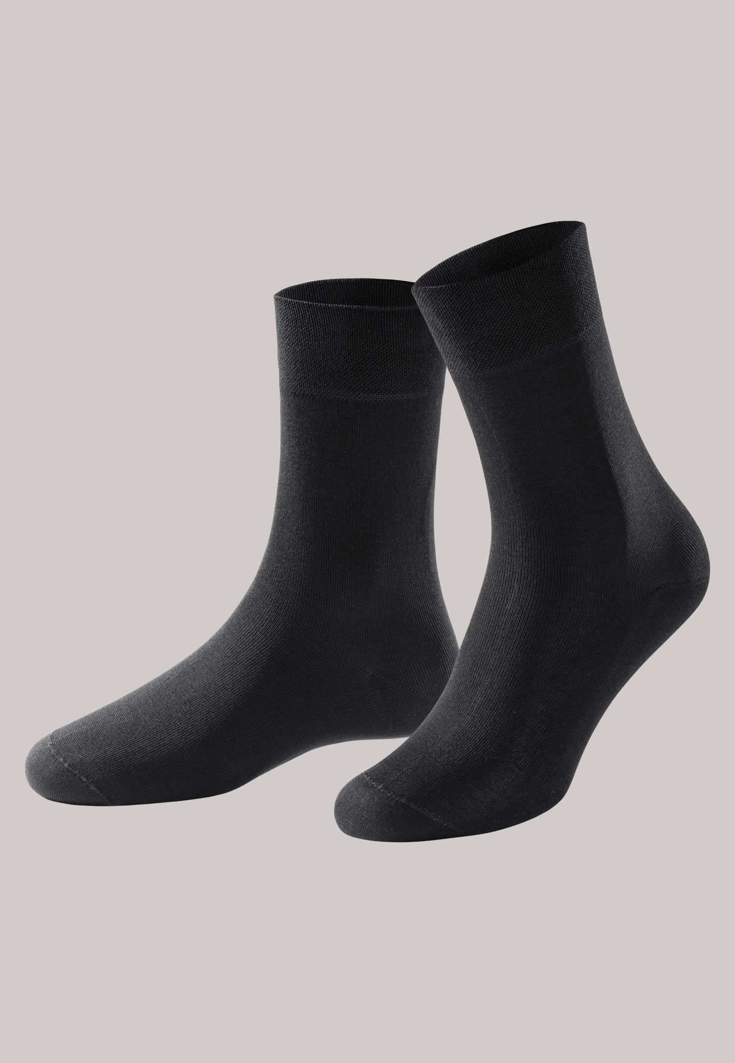 Herrensocken merzerisierte Baumwolle schwarz - selected! premium 43/44 von Schiesser