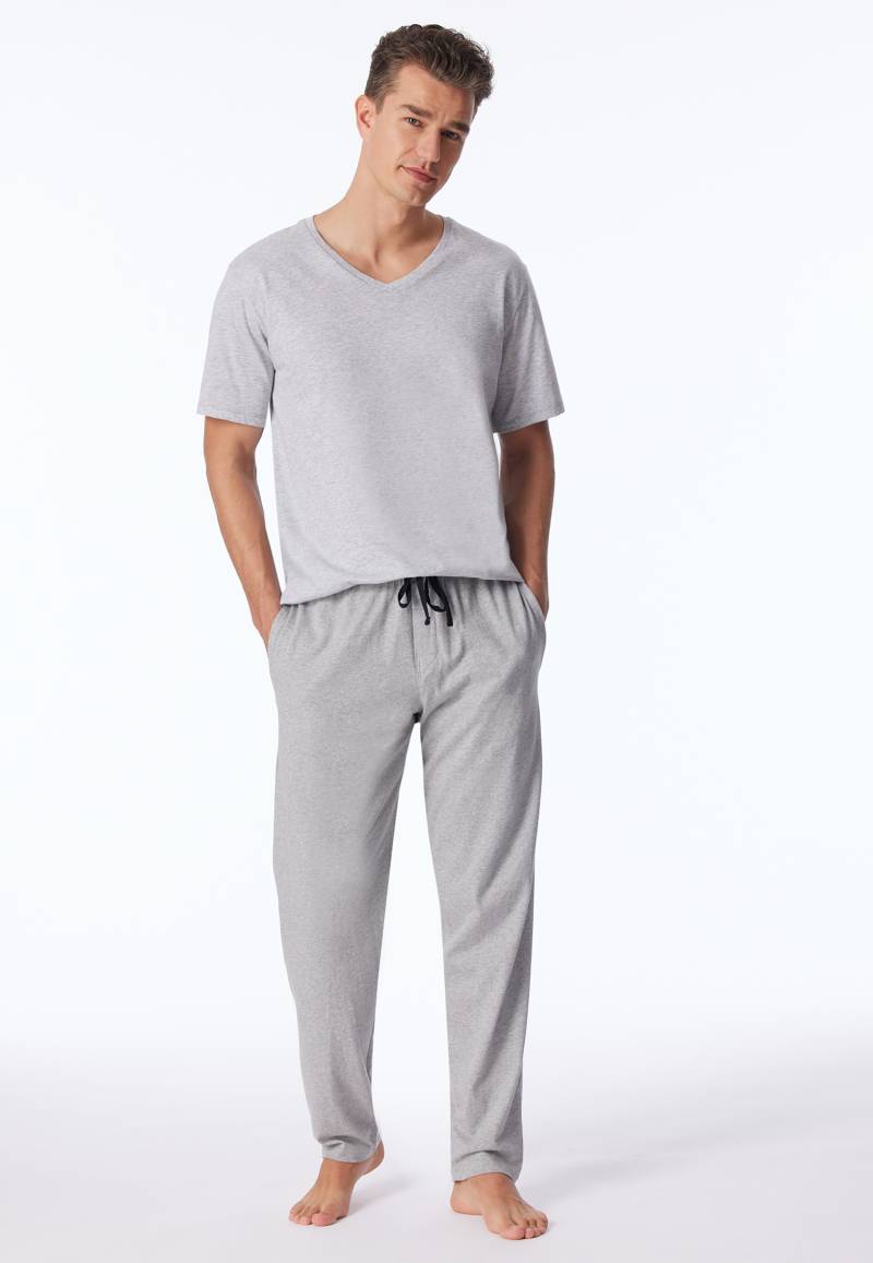 Loungehose lang Jersey grau-meliert - Mix+Relax 50 von Schiesser