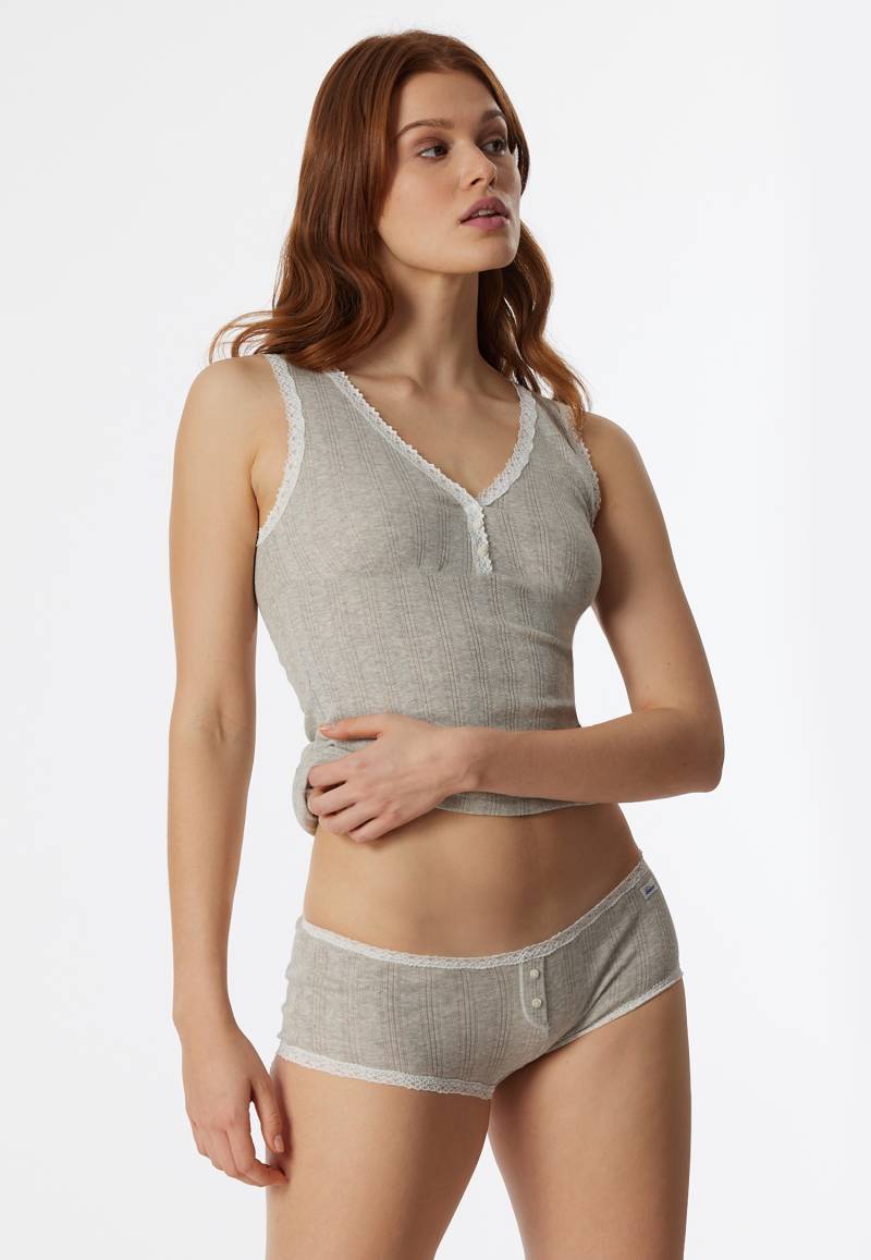 Micro Pants grau meliert - Revival Agathe 38 von Schiesser