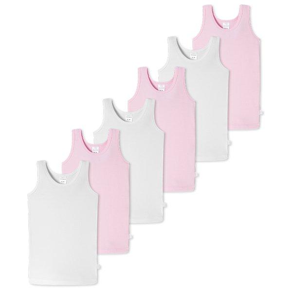 6er Pack Kids Girls 955 Organic Cotton - Unterhemd Mädchen Rosa 104 von Schiesser