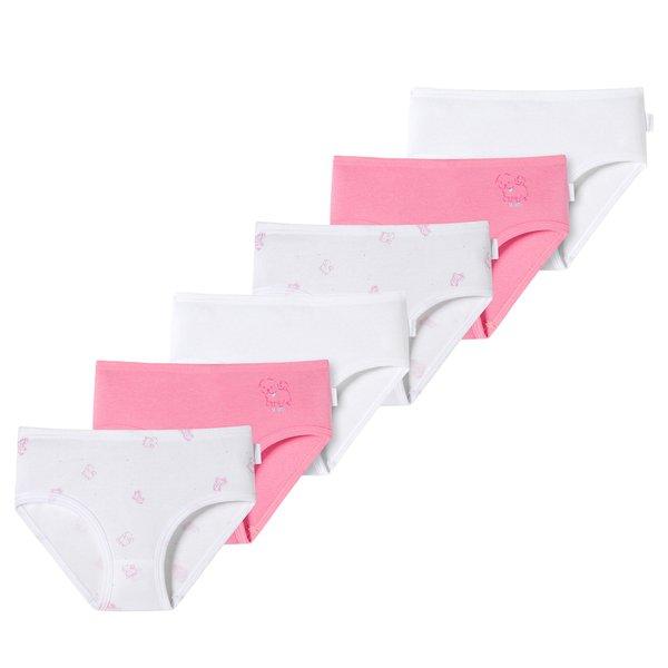 6er Pack Kids Girls Feinripp Organic Cotton - Slips Unterhosen Mädchen Multicolor 104 von Schiesser