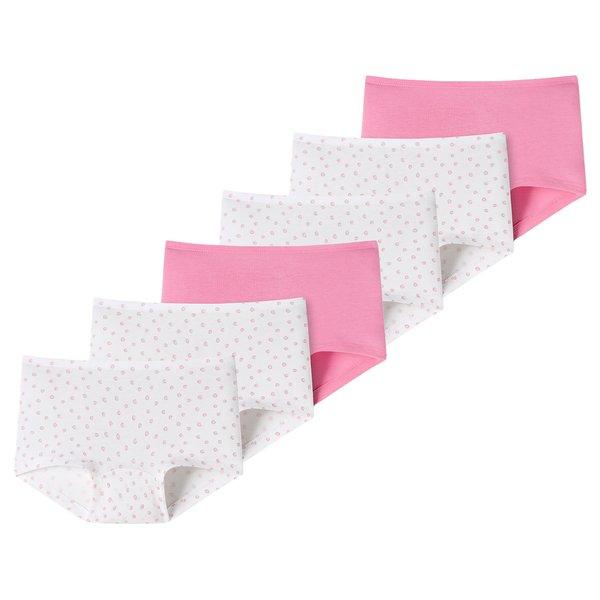 6er Pack Kids Girls 955 Organic Cotton - Shorts Mädchen Pink 104 von Schiesser