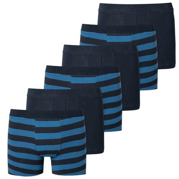 6er Pack Teens Boys 955 Organic Cotton - Shorts Pants Jungen Blau 140 von Schiesser