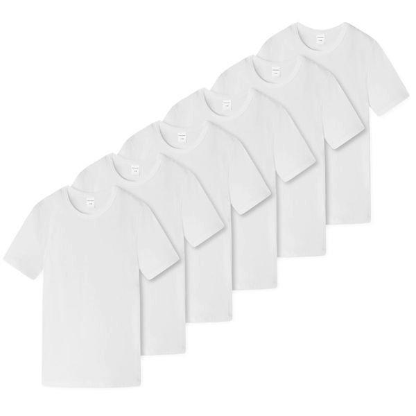 6er Pack Teens Boys - 955 Organic Cotton - T-shirt Unterhemd Jungen Weiss 164 von Schiesser
