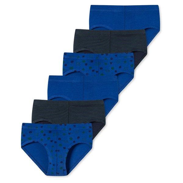 6er Pack 955 Organic Cotton - Slips Unterhosen Jungen Blau 92 von Schiesser