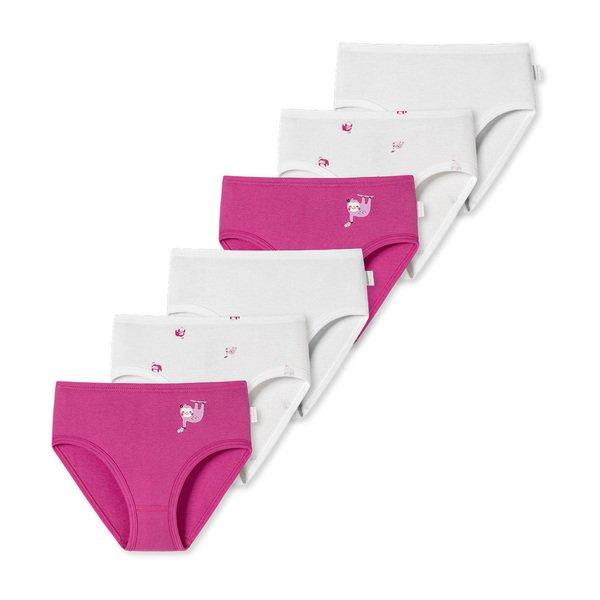 6er Pack Feinripp Organic Cotton - Hüftslip Mädchen Pink 92 von Schiesser