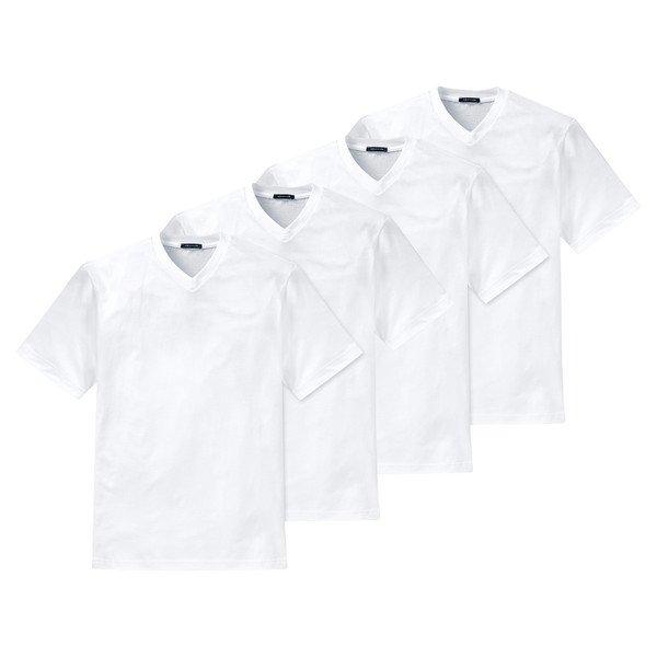 4er Pack American - T-shirt V-ausschnitt Herren Weiss M von Schiesser