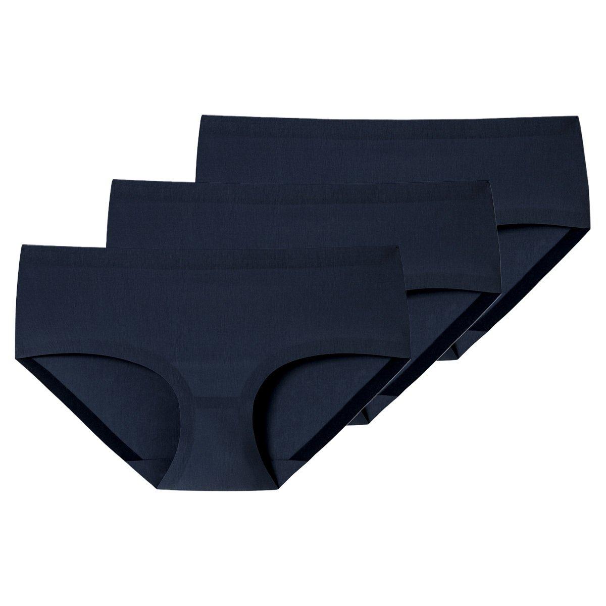 3er Pack Invisible Cotton - Panty Damen Marine XS von Schiesser