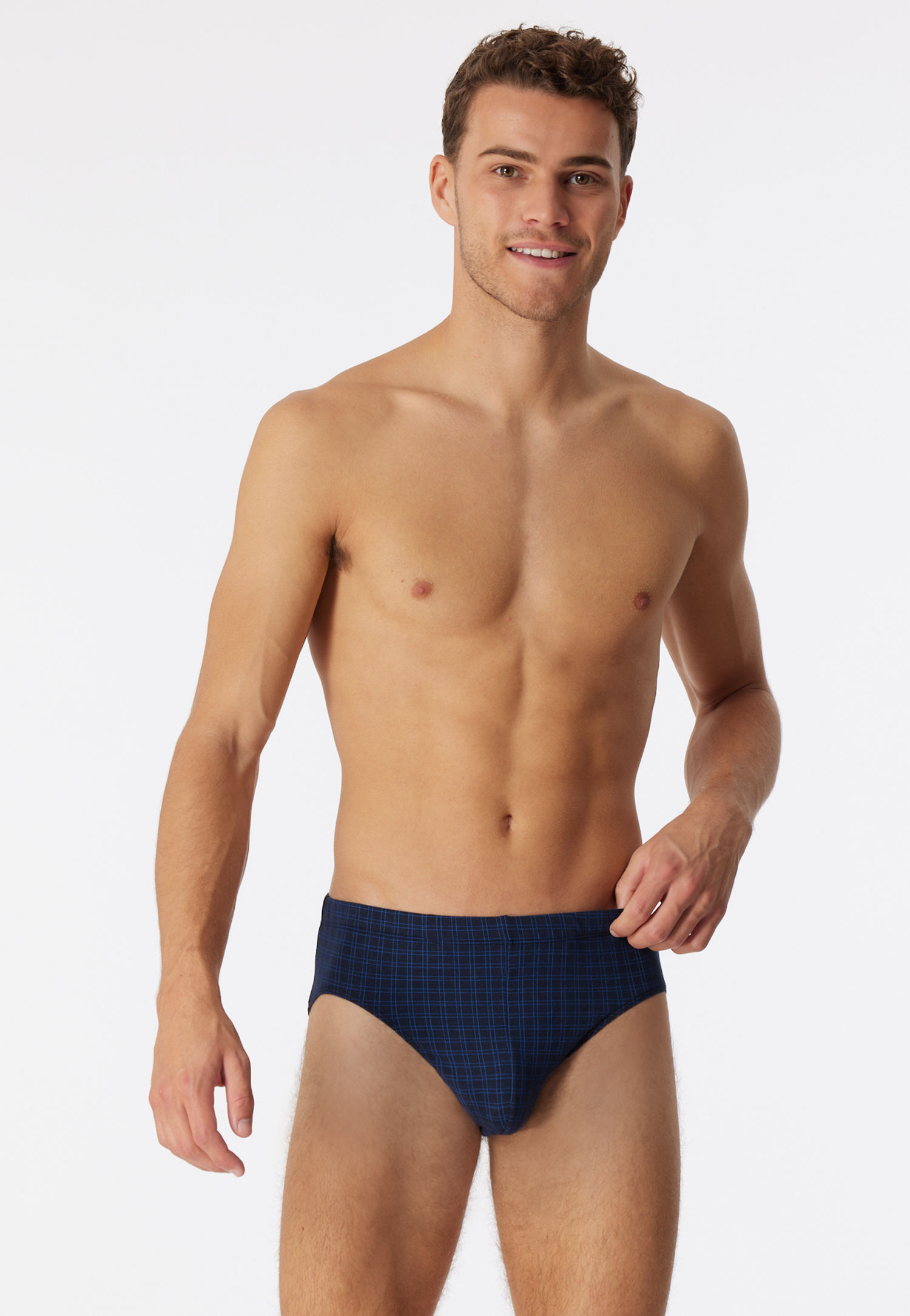 Minislip dunkelblau kariert - Cotton Casuals 5 Minislip dunkelblau kariert - Cotton Casuals 5 von Schiesser