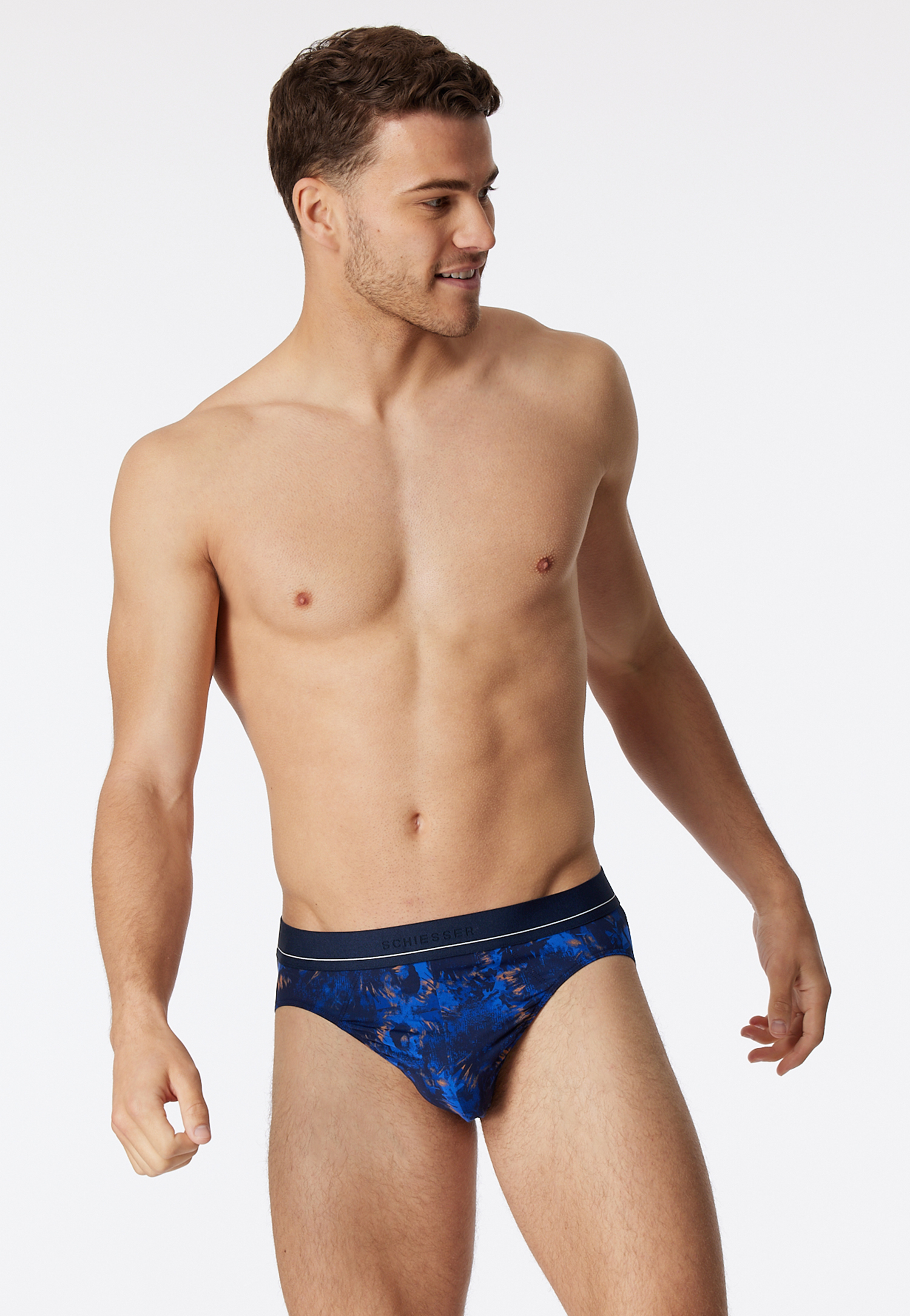 Rio-Slip Micro-Qualität gemustert indigo - Pure Micro 5 von Schiesser