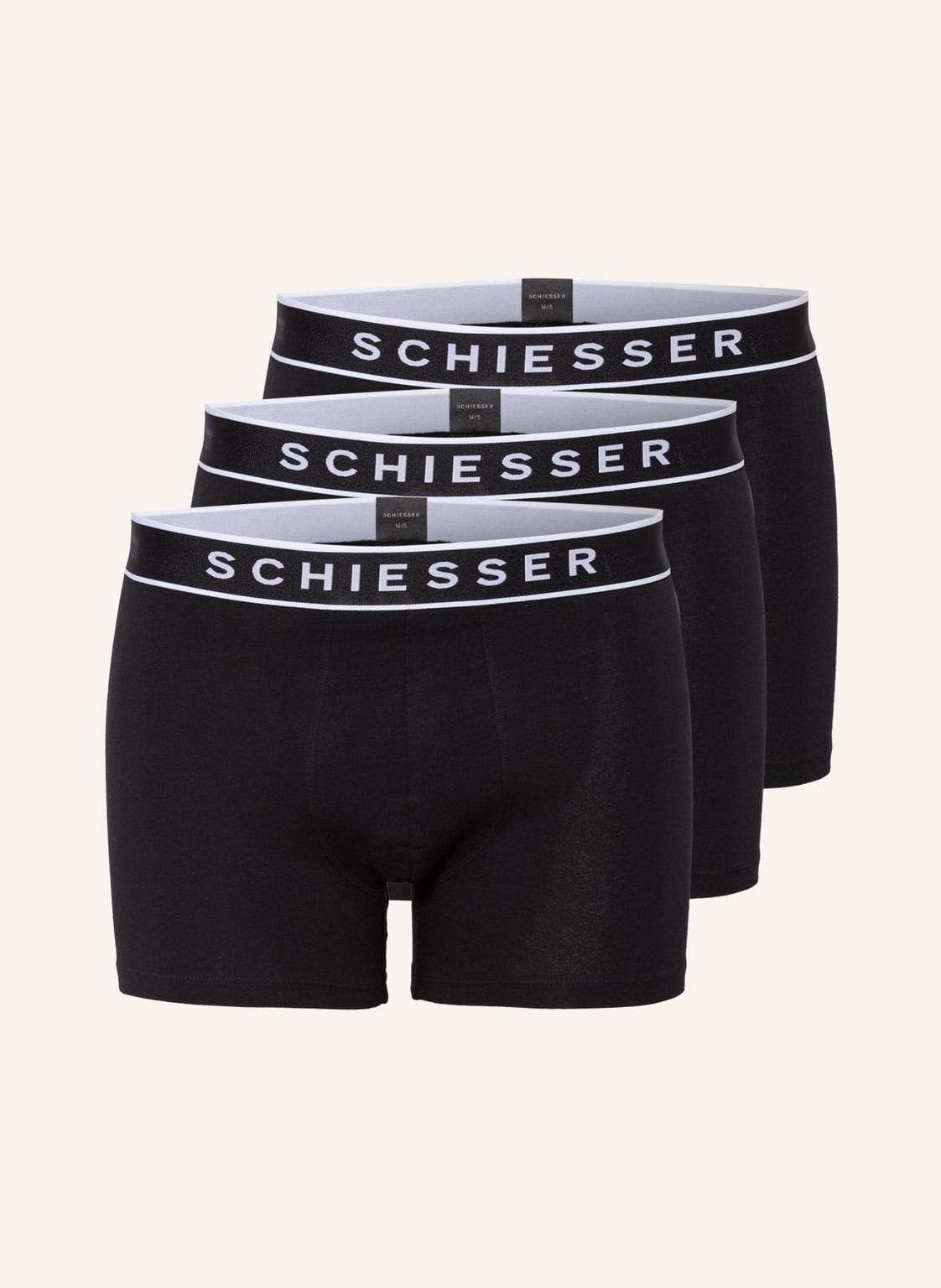 Schiesser 3er-Pack Boxershorts 95/5 schwarz von Schiesser