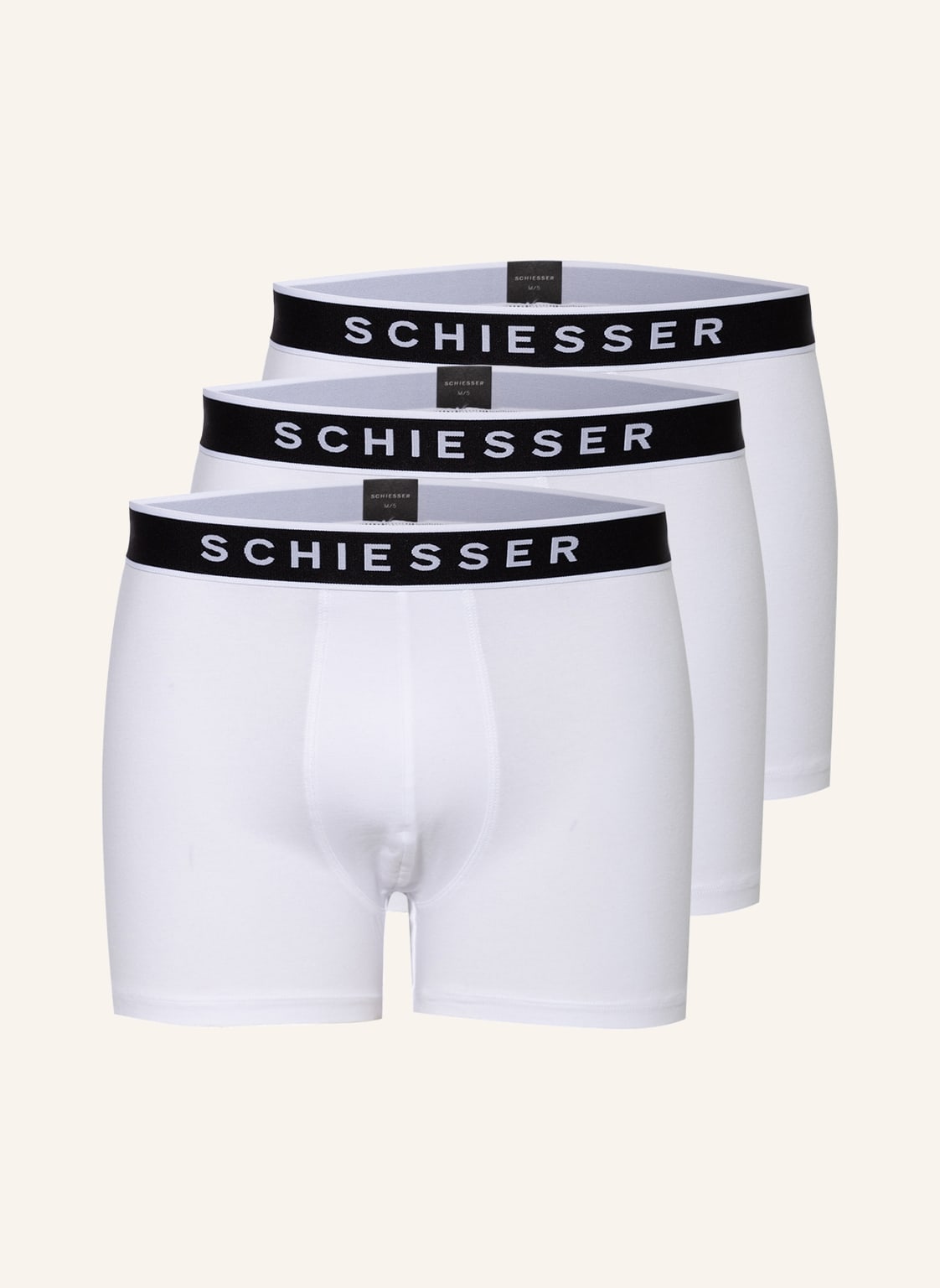 Schiesser 3er-Pack Boxershorts 95/5 weiss von Schiesser